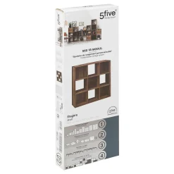 Étagère 9 cases indus Effet bois foncé Mix N' Modul - 5Five