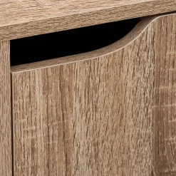 Étagère 6 cases porte Effet bois naturel Ceda - 5Five