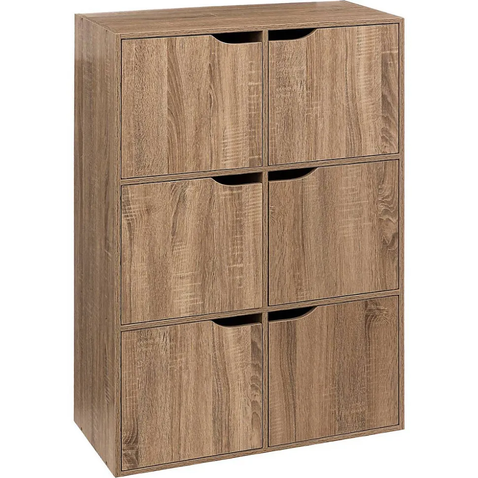 Étagère 6 cases porte Effet bois naturel Mix N' Modul - 5Five