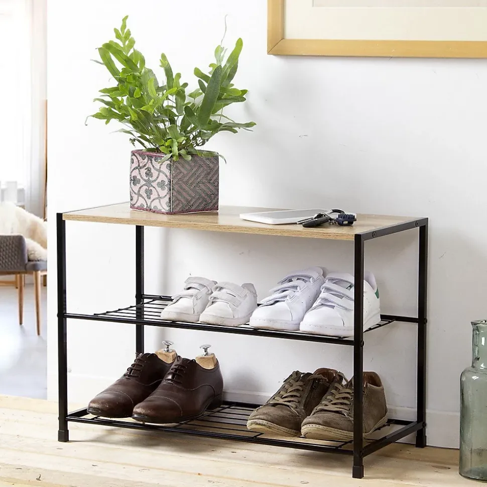 Étagère à chaussures 3 niveaux