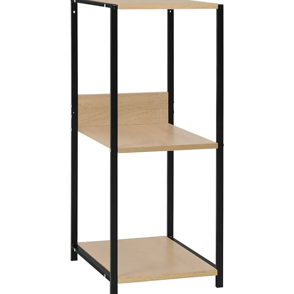 Étagère à livres droite petite Noir et chêne 33,5x39,6x79,7 cm vidaXL