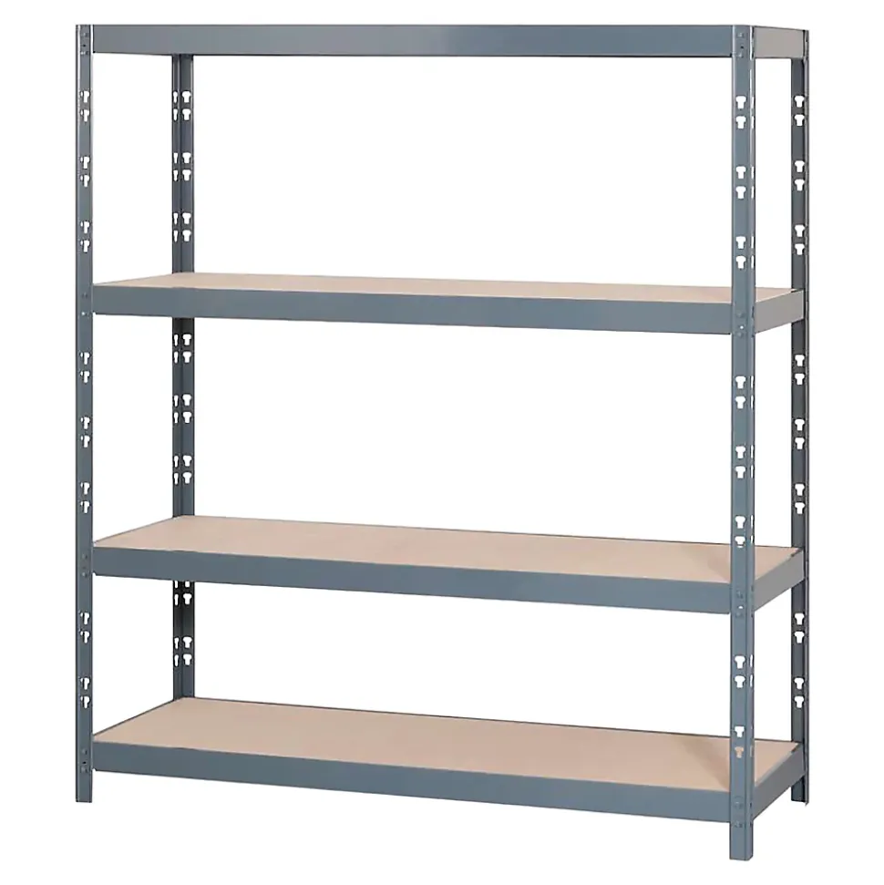 Étagère 4 plateaux H.180 cm x L.185 cm métal et bois