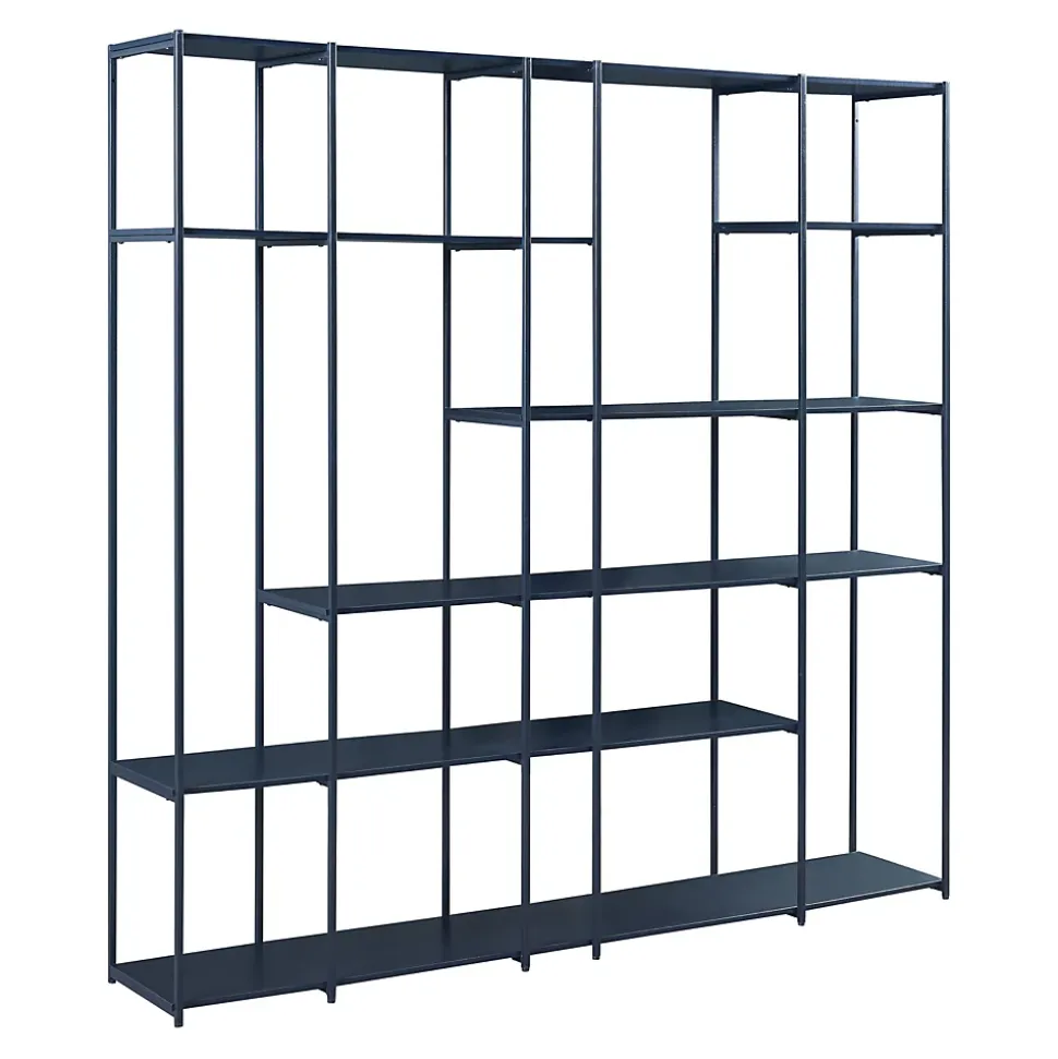 Étagère autoportante Rælingen 180 x 180 x 33 cm noir en.casa