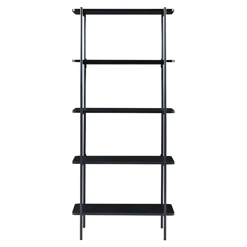 Étagère autoportante Samnanger 180 x 80 x 34 cm noir en.casa