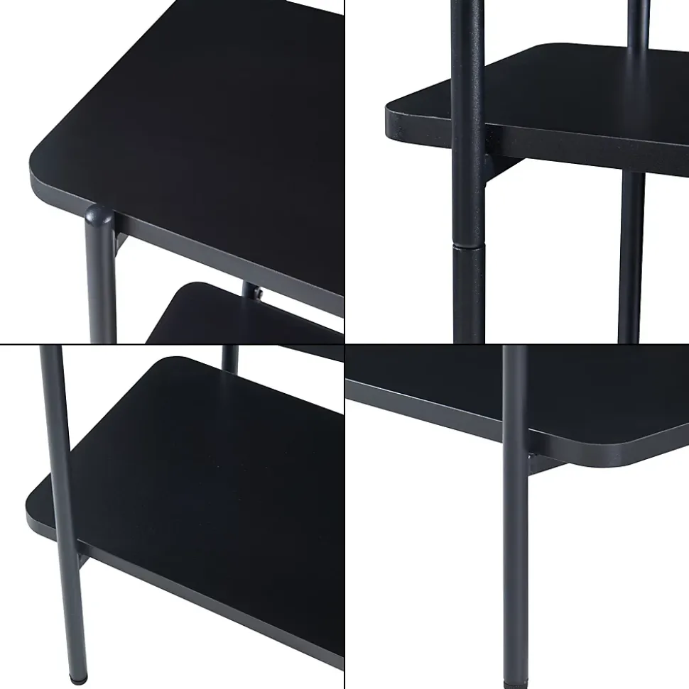Étagère autoportante Samnanger 180 x 80 x 34 cm noir en.casa