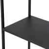 Étagère autoportante Vehmaa avec panneaux décoratifs acier 188 x 90 x 30 cm noir en.casa