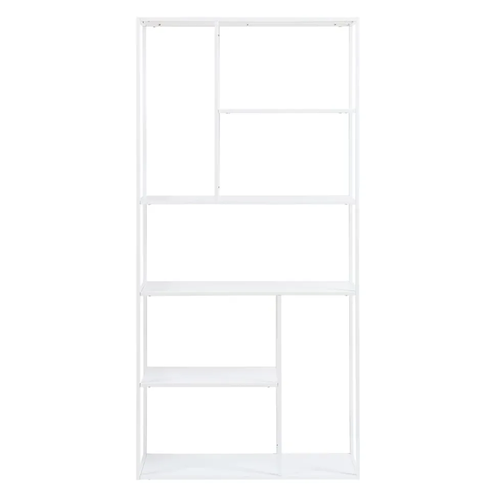 Étagère autoportante Vehmaa acier 188 x 90 x 30 cm blanc en.casa