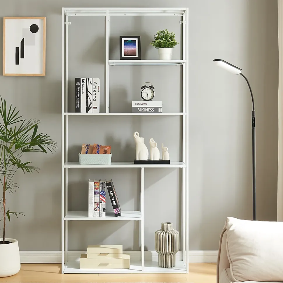 Étagère autoportante Vehmaa acier 188 x 90 x 30 cm blanc en.casa