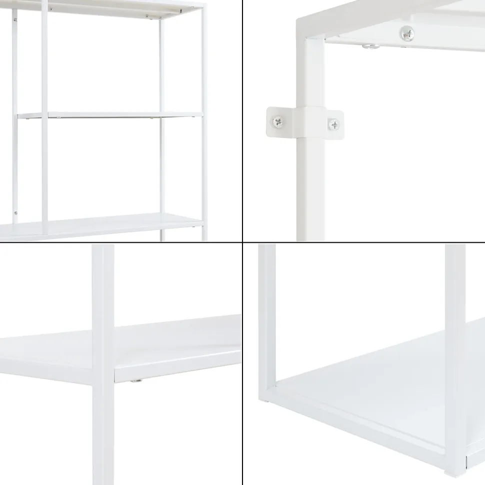 Étagère autoportante Vehmaa acier 188 x 90 x 30 cm blanc en.casa