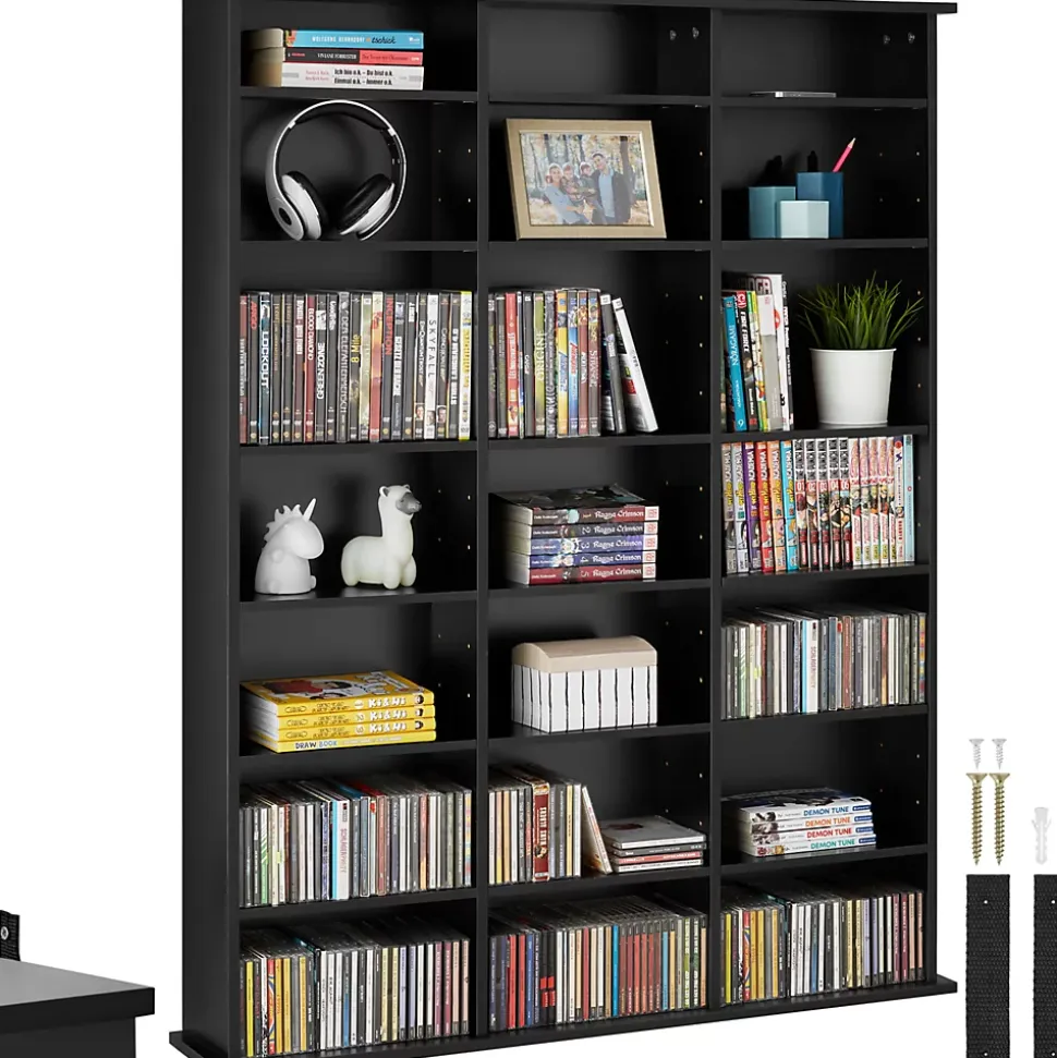 Étagère bibliothèque Stevie 105,5x19x136,5cm aspect bois