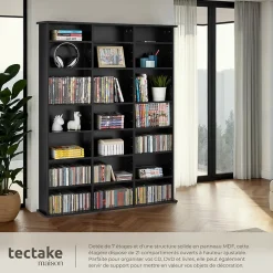 Étagère bibliothèque Stevie 105,5x19x136,5cm aspect bois
