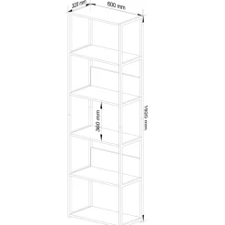 Étagère blanc, 60 x 192 x 32 cm
