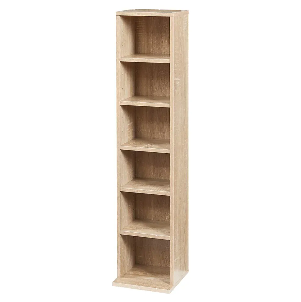 Étagère CD Tynset 90 x 20 x 20 cm effet chêne sonoma en.casa