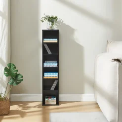 Étagère CD Tynset 90 x 20 x 20 cm noir en.casa