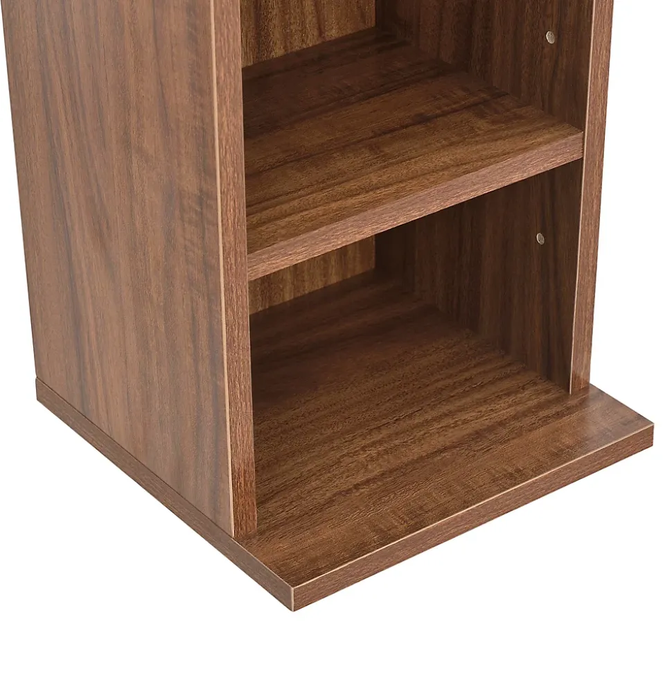 Étagère CD Tynset 90 x 20 x 20 cm effet noyer en.casa