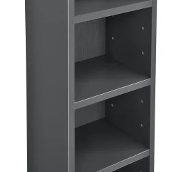Étagère CD Tynset 175 x 20 x 20 cm gris foncé en.casa