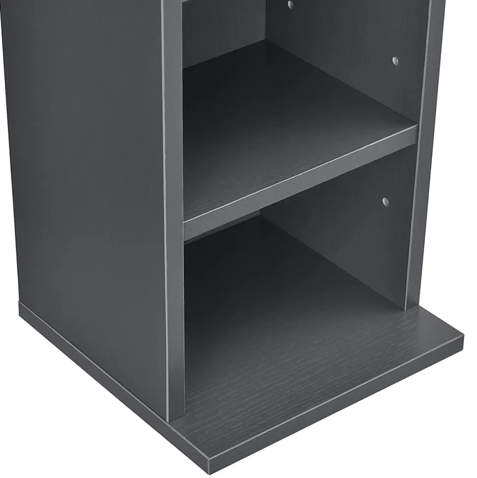 Étagère CD Tynset 175 x 20 x 20 cm gris foncé en.casa