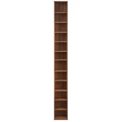 Étagère CD Tynset 175 x 20 x 20 cm effet noyer en.casa
