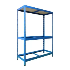 Étagère charge lourde Pour pneus de voiture Bleu 3 Étages 180 x 130 x 50 cm - Floordirekt