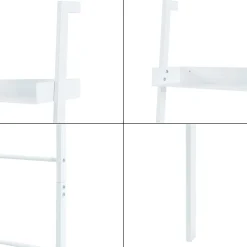Étagère échelle Oeksnes acier 160 x 50 x 28 cm blanc en.casa