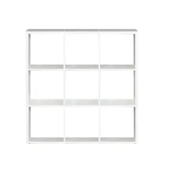 Étagère cube 9 casiers décor blanc - Classico