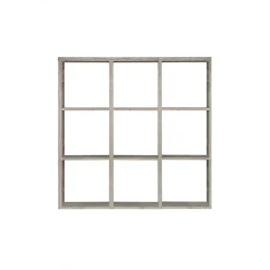 Étagère cube 9 casiers décor chêne grisé - Classico