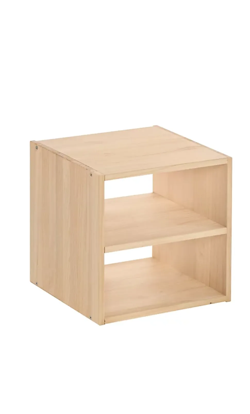 Étagère cube avec tablette Dinamic en pin massif 36,2x36,2x33cm
