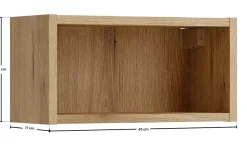Étagère cube de salle de bain suspendue 40 x 20 cm NOVA chêne Coast Evoke