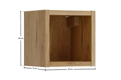 Étagère cube de salle de bain suspendue 20 x 20 cm NOVA chêne Coast Evoke