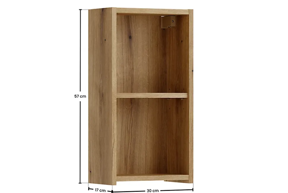 Étagère cube de salle de bain suspendue 30 x 57 cm NOVA chêne Coast Evoke