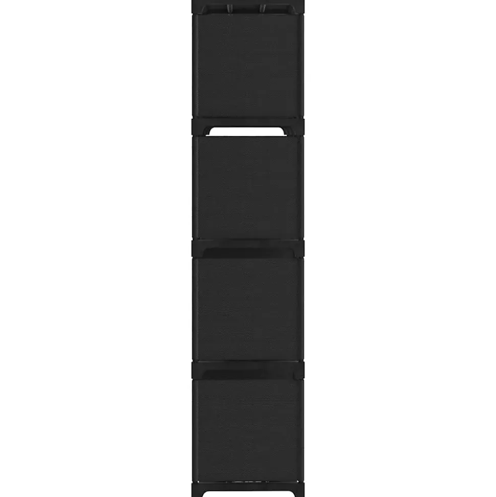 Étagère d'affichage 12 cubes Noir 103x30x141 cm Tissu vidaXL