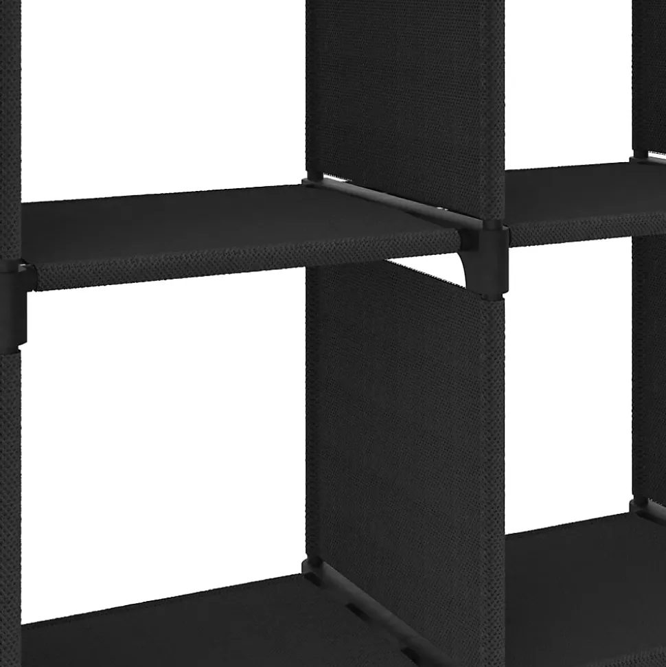 Étagère d'affichage 12 cubes Noir 103x30x141 cm Tissu vidaXL