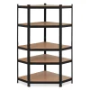 Étagère d'angle Boudech Nook 5 tablettes MDF 180x75x40 cm noire