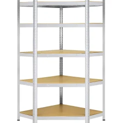 Étagère d'angle pour cave, 124 x 180 x 90 cm, 5 étagères