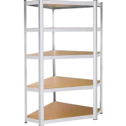 Étagère d'angle pour cave, 124 x 180 x 90 cm, 5 étagères