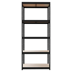 Étagère de garage en acier thermo-laqué noir GoodHome Ryle H. 179 x L. 75 x P. 35 cm