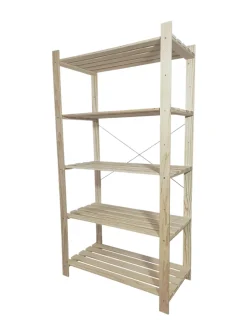 Étagère de garage en bois Symbios 5 tablettes L. 90 x H. 170 x P. 45 cm