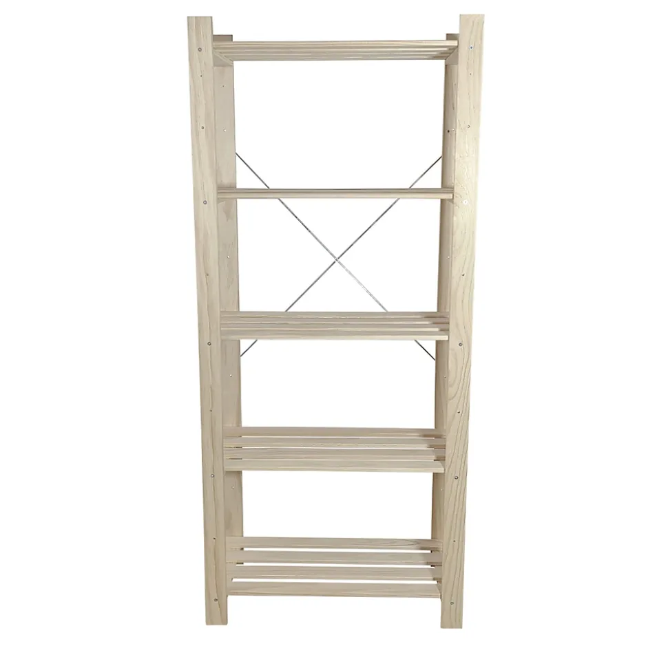 Étagère de garage en bois Symbios 5 tablettes L. 75 x H. 170 x P. 40 cm