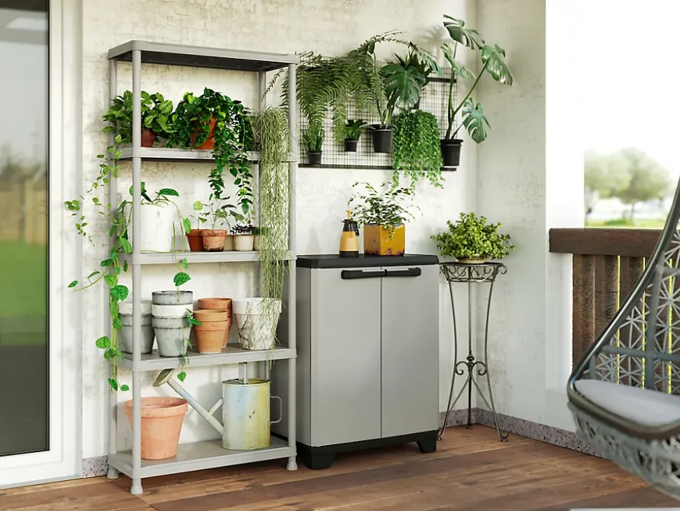 Étagère de garage en résine 5 tablettes Planet Keter L. 75 x H. 176 x P. 32 cm