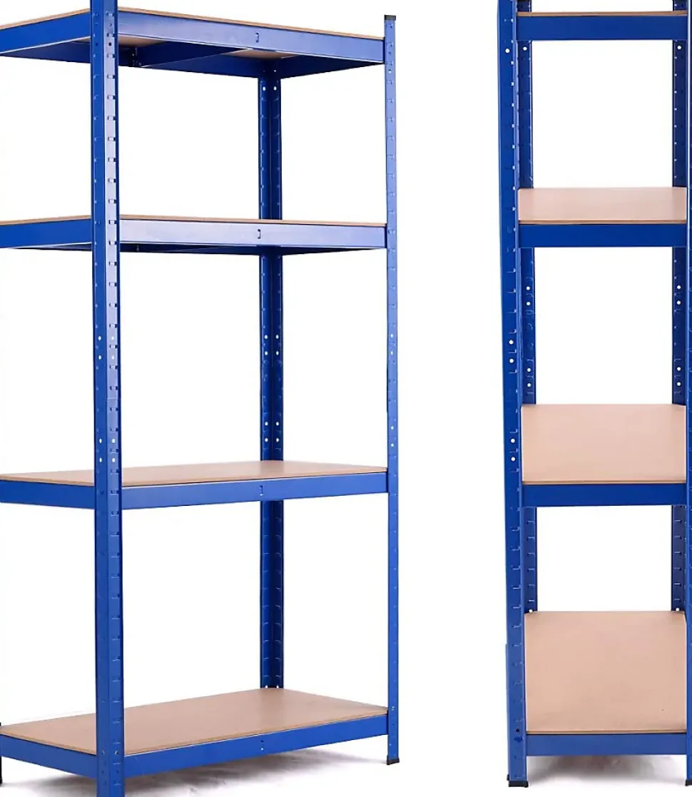 Étagère de Rangement avec 4 Étagères pour Garage Atelier Divers Modèles Charge Lourde en Fer et MDF