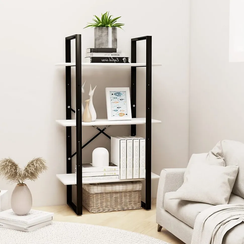 Étagère de rangement Blanc 60x30x105 cm Bois de pin massif vidaXL