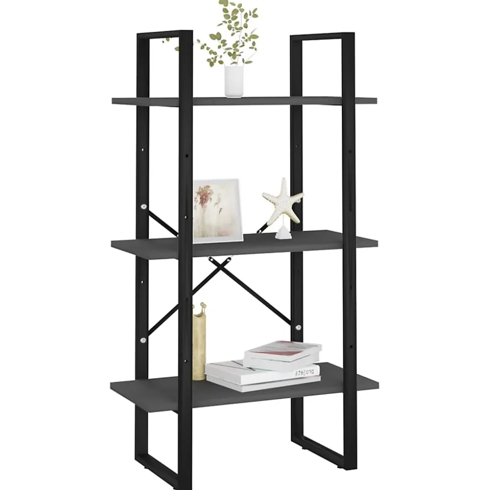 Étagère de rangement gris 60x30x105 cm bois d'ingénierie vidaXL