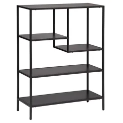 Étagère de rangement style industriel Atmosphera Gota 5 niveaux métal noir, 750 x 1005 mm
