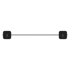 Étagère de salle de bain en verre et acier inoxydable noir H.40 cm Teesta GoodHome