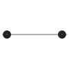 Étagère de salle de bain en verre et acier inoxydable noir H.40 cm Cavally GoodHome
