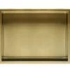 ÉTAGÈRE D'ENCASTREMENT POUR SALLE DE BAINS REA 8 30X45X10 BRUSH GOLD