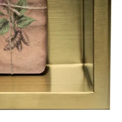 ÉTAGÈRE D'ENCASTREMENT POUR SALLE DE BAINS REA 7 30X30X10 BRUSH GOLD