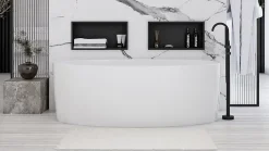 ÉTAGÈRE D'ENCASTREMENT POUR SALLE DE BAINS REA 5 30X45X10 BLACK