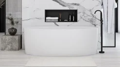 ÉTAGÈRE D'ENCASTREMENT POUR SALLE DE BAINS REA 6 30X60X10 BLACK