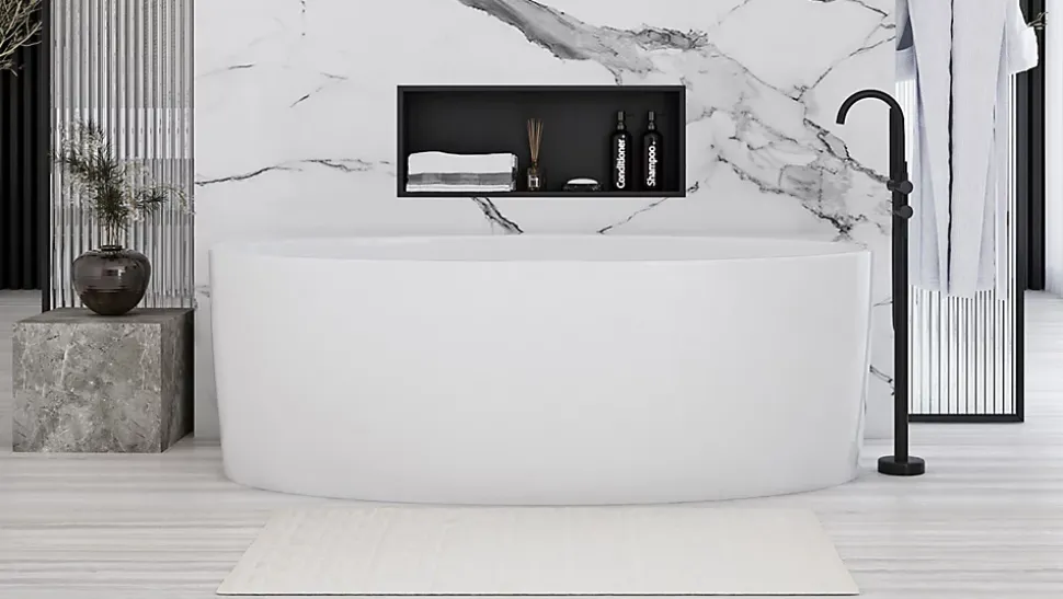 ÉTAGÈRE D'ENCASTREMENT POUR SALLE DE BAINS REA 6 30X60X10 BLACK